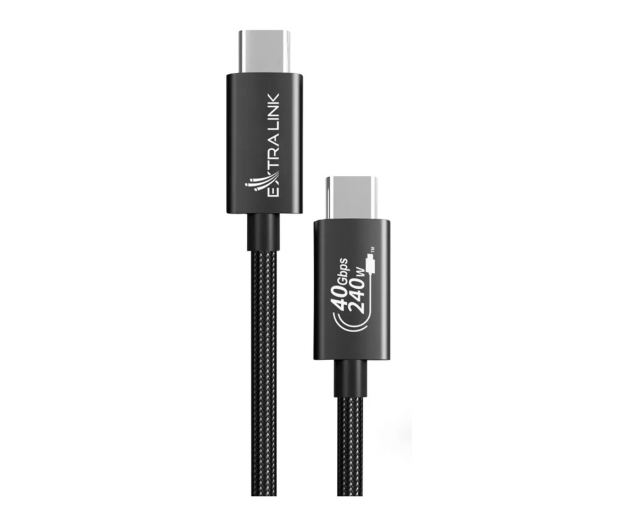 ExtraLink Smart Life Braided USB-C 240W, 40Gbps, 2m Czarny - 1550948 - zdjęcie